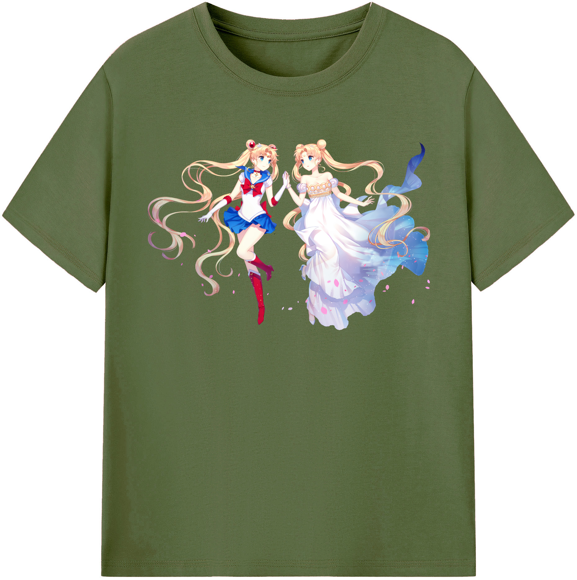 （画像用） 美少女戦士セーラームーン 月野 うさぎ つきの うさぎ Sailor Moon Tsukino Usagi 綿100％半袖Tシャツ（フロントプリント）
